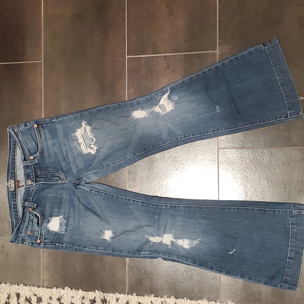 Fossil Distressed Flare Jeans Size 28S